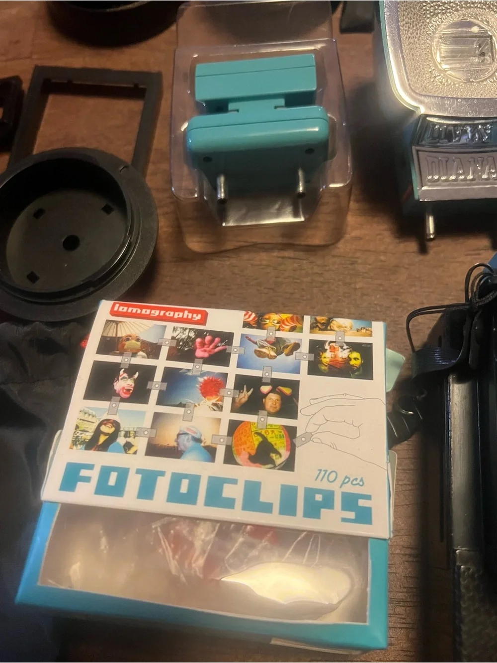 Twin Flash Film Camera Kit in Turquoise and Black - Unknown Brand